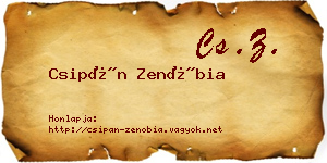 Csipán Zenóbia névjegykártya